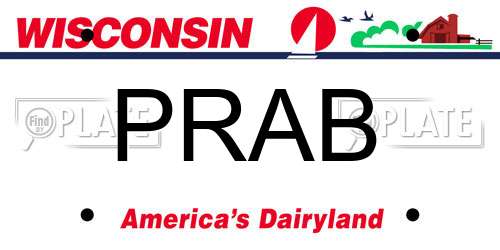 PRAB Wisconsin License Plate