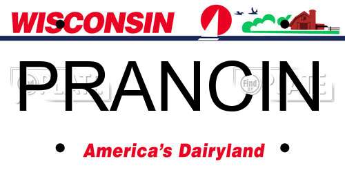 PRANCIN Wisconsin License Plate