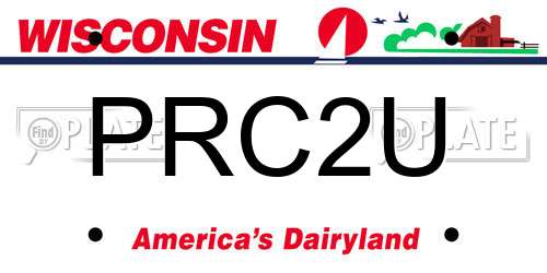 PRC2U Wisconsin License Plate