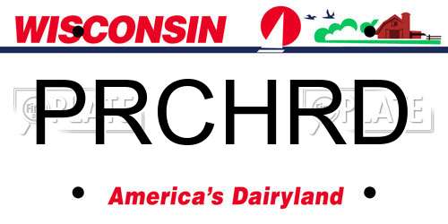 PRCHRD Wisconsin License Plate