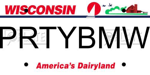 PRTYBMW Wisconsin License Plate
