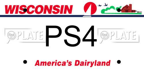 PS4 Wisconsin License Plate