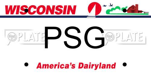 PSG Wisconsin License Plate
