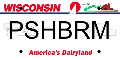 PSHBRM Wisconsin License Plate