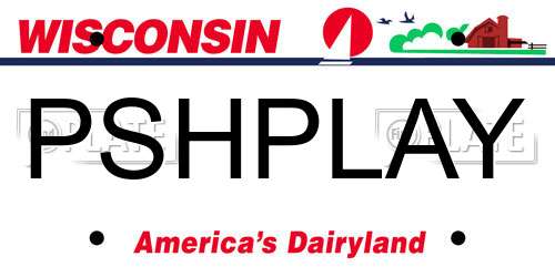 PSHPLAY Wisconsin License Plate