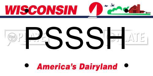 PSSSH Wisconsin License Plate