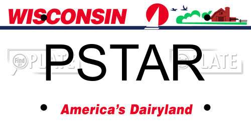 PSTAR Wisconsin License Plate