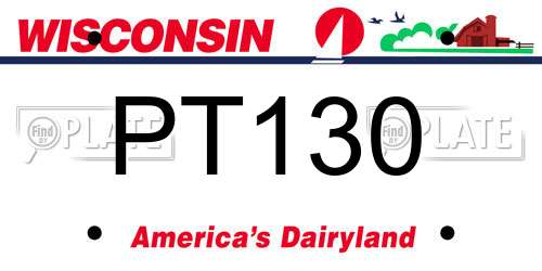 PT130 Wisconsin License Plate