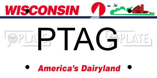 PTAG Wisconsin License Plate