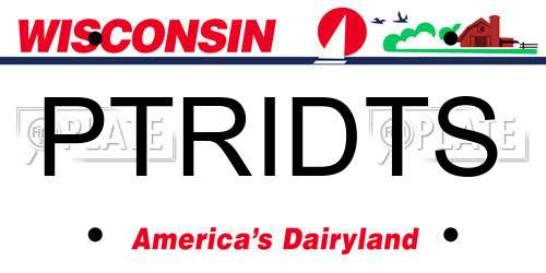 PTRIDTS Wisconsin License Plate