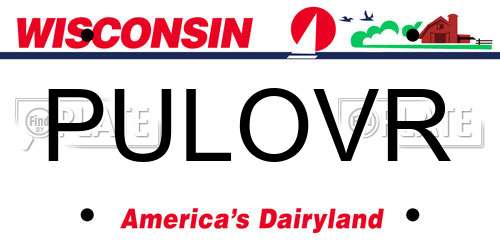 PULOVR Wisconsin License Plate