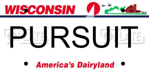 PURSUIT Wisconsin License Plate