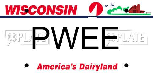 PWEE Wisconsin License Plate