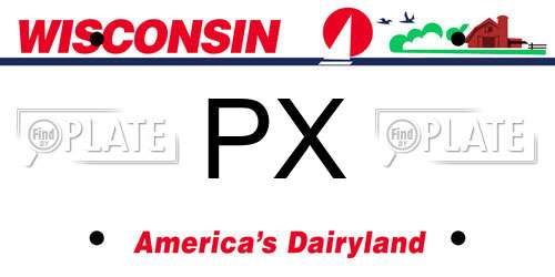 PX Wisconsin License Plate