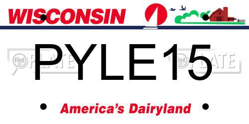 PYLE15 Wisconsin License Plate