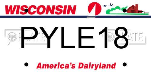 PYLE18 Wisconsin License Plate