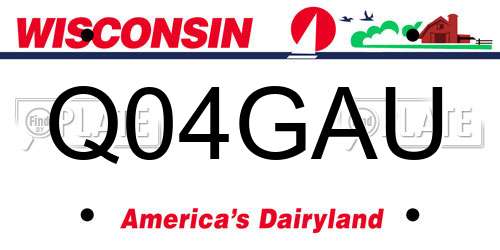 Q04GAU Wisconsin License Plate