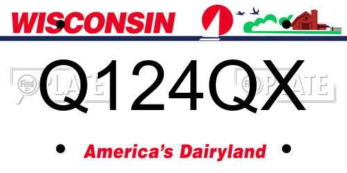 Q124QX Wisconsin License Plate