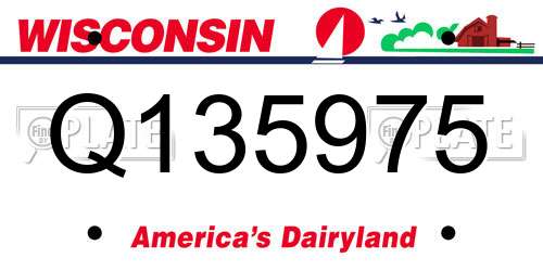 Q135975 Wisconsin License Plate