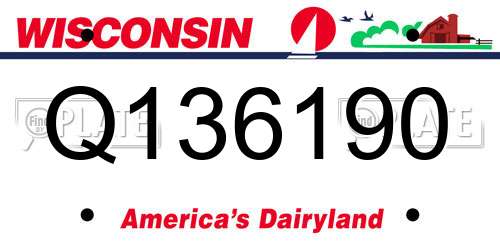 Q136190 Wisconsin License Plate