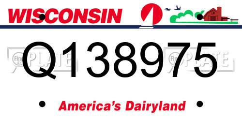 Q138975 Wisconsin License Plate