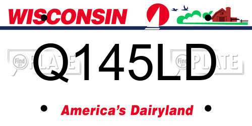 Q145LD Wisconsin License Plate