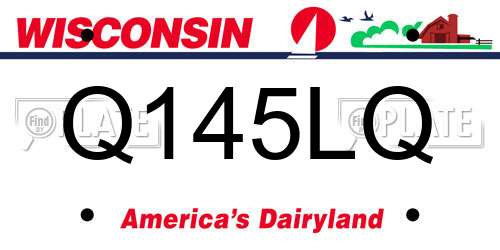 Q145LQ Wisconsin License Plate