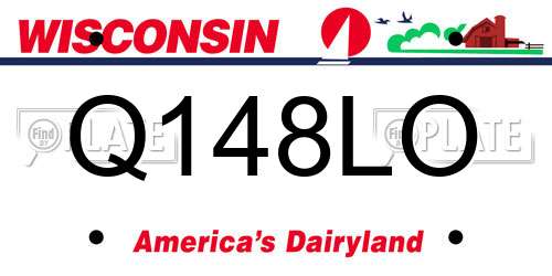Q148LO Wisconsin License Plate