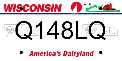 Q148LQ Wisconsin License Plate