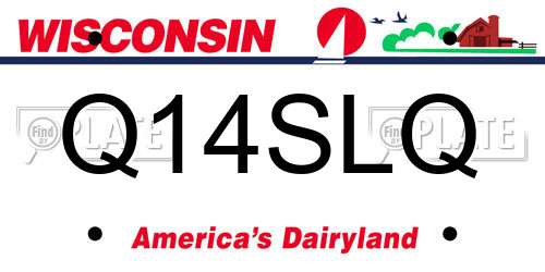 Q14SLQ Wisconsin License Plate