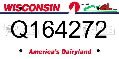 Q164272 Wisconsin License Plate