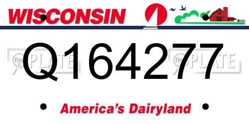 Q164277 Wisconsin License Plate