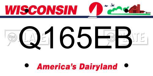 Q165EB Wisconsin License Plate