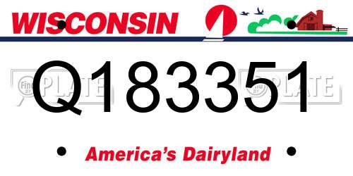 Q183351 Wisconsin License Plate