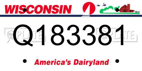 Q183381 Wisconsin License Plate
