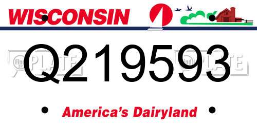 Q219593 Wisconsin License Plate