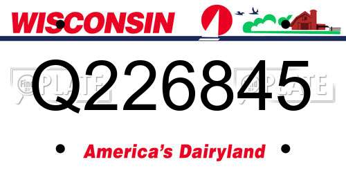 Q226845 Wisconsin License Plate