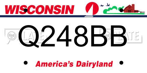 Q248BB Wisconsin License Plate