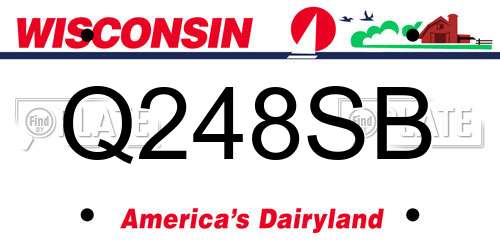 Q248SB Wisconsin License Plate