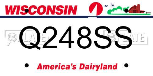 Q248SS Wisconsin License Plate