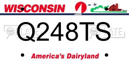 Q248TS Wisconsin License Plate