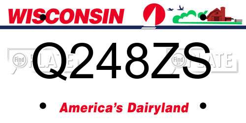 Q248ZS Wisconsin License Plate