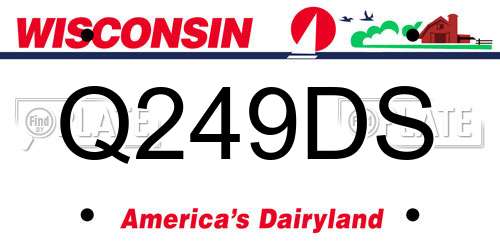 Q249DS Wisconsin License Plate