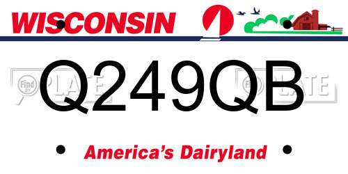 Q249QB Wisconsin License Plate