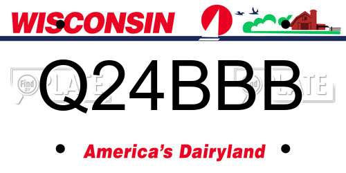 Q24BBB Wisconsin License Plate