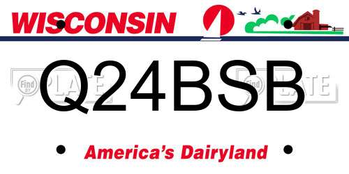 Q24BSB Wisconsin License Plate