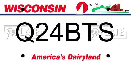 Q24BTS Wisconsin License Plate
