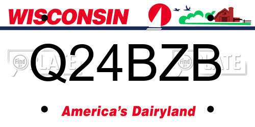 Q24BZB Wisconsin License Plate