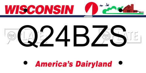 Q24BZS Wisconsin License Plate