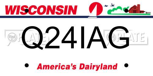 Q24IAG Wisconsin License Plate